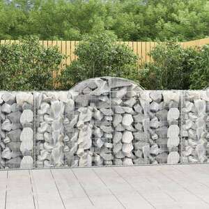 vidaXL 50 db íves horganyzott vas gabion kosár 200x50x100/120 cm kép