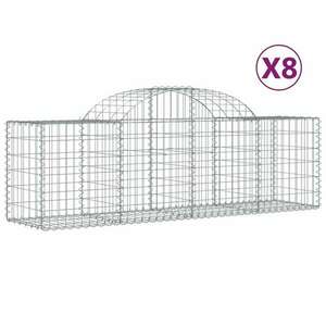 8 db íves horganyzott vas gabion kosár 200x50x60/80 cm kép