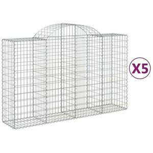 5 db íves horganyzott vas gabion kosár 200x50x120/140 cm kép