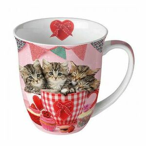 AMB.18417535 Cats in Tea Cups porcelánbögre 0, 4l kép