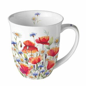 AMB.18418640 Poppies and Cornflowers porcelánbögre 0, 4l kép