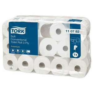 Tork Soft 3 Rétegű T4 Tekercses Toalettpapír - Fehér (30 tekercs) (110782) kép