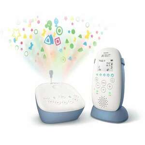 Philips AVENT SCD735/52 bébiőr DECT babatelefon Kék, Fehér (SCD735/52) kép