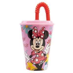 Disney Minnie egér műanyag szívószálas pohár - 430 ml kép