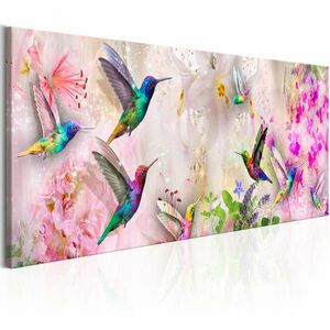 Színes kolibri (1 rész) Keskeny 135x45 - vászonkép kép