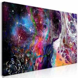 Színes Galaxy (1 rész) Széles 120x60 - vászonkép kép