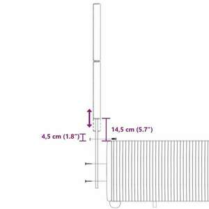 vidaXL kék szövet rugós ágy matraccal 200 x 200 cm kép