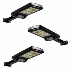 Szett, 3 Mercaton Solar fali lámpa, mozgásérzékelő, 6 LED, IP 65, 3 világítási mód, fekete, 260x115x42 mm kép