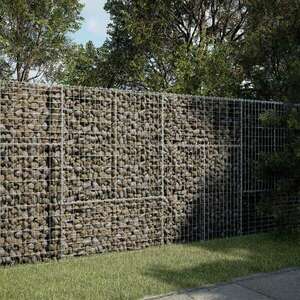 vidaXL horganyzott vas gabion kosár fedéllel 200 x 50 x 150 cm kép