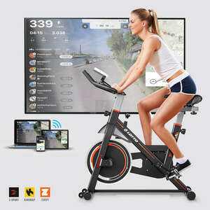 Spinning fitneszkerékpár Lotto EGO 500, lendkerék 13 kg, Bluetooth Z-Sport, Kinomap, Zwift, támasztott súly 120 kg, állítható ellenállás, állítható nyereg/kormány, csúszásmentes pedálok kép