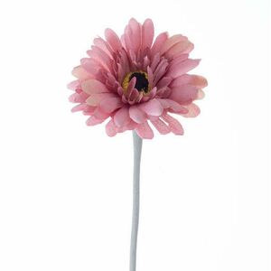 Gerbera selyemvirág szál, magasság: 55cm, virágfej átmérő: 10cm - Őszi rózsaszín kép