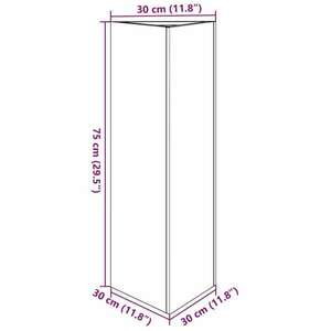 vidaXL 2 db rozsdamentes acél háromszög alakú kerti ültető 30x26x75 cm kép