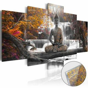 Őszi Buddha [üveg] 200x100 - Akrilüveg kép kép