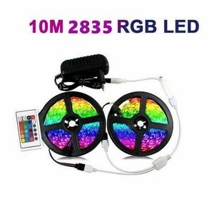 10 méteres színes RGB 2835 kültéri LED szalag szett kép