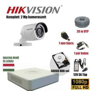 Hikvision 2MP TurboHD starter kamera rendszer 1db kamerával és 500GB HDD-vel kép