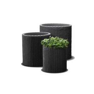 Keter Cylinder Planters Virágláda Készlet (3db) kép