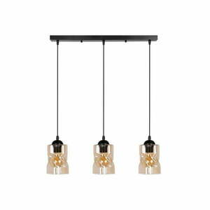 Fekete függőlámpa üveg búrával 10x62 cm Felis – Candellux Lighting kép