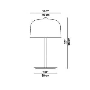 Luceplan Zile asztali fekete matt magas. 66 cm kép