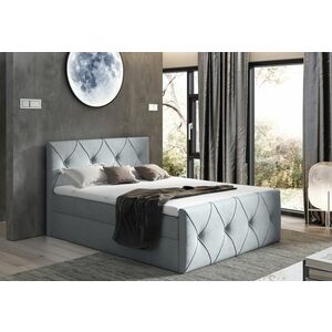 DIAMOND LUX boxspring kárpitozott ágy + fedő, 200x200, mat velvet 85 - 208. sz. KIÁRUSÍTÁS kép