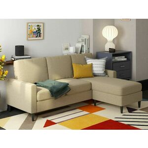 Sarokkanapé Tulsa 439, Beige, 89.9x207.3x152cm, Lábak: Fa kép