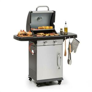 Klarstein Gazooka 2.0T, gáz BBQ grill, 2 x 3 kW égőfej, nemesacél kép