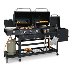 Klarstein Kingsville Smoker, kombinált grill, gáz, szén, füstölő, 13, 5 kW, 3 + 1 égő kép