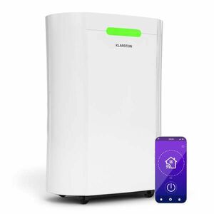 Klarstein AeroDry Smart 12L párátlanító, 12 l/nap, 18 m², páratartalom érzékelő, irányítás alkalmazás segítségével, 135 m³/h kép