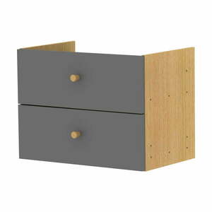 Sötétszürke fiókos modul 43x33 cm Z Cube - Tenzo kép