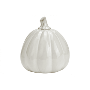 Porcelán sütőtök dekoráció PUMPKIN WHITE 12x13 cm fehér kép