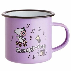 PEANUTS zománcozott bögre, lila 'Easygoing' 380ml kép