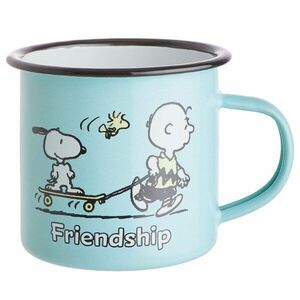 PEANUTS zománcozott bögre, világoskék 'Friendship' 380ml kép