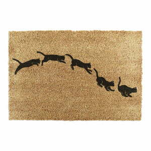 Kókuszrost lábtörlő 40x60 cm Jumping Cats – Artsy Doormats kép