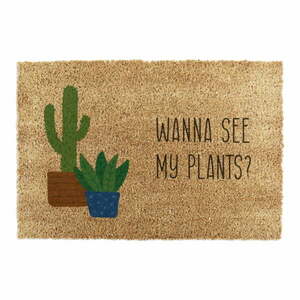 Kókuszrost lábtörlő 40x60 cm Wanna See My Plants – Artsy Doormats kép