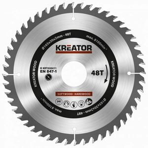 Kreator Fűrésztárcsa fa vágására 165 mm 48 T kép