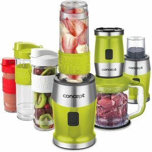 Concept SM3393 Fresh&Nutri Nutri multifunkciós turmixgép, 700 W + 2 x 570 ml + 400 ml palack zöld, zöld kép