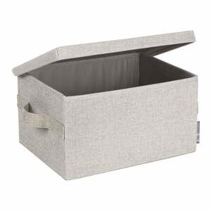 Bézs fedeles textil tárolódoboz 35x19x26 cm Soft Storage – Bigso Box of Sweden kép