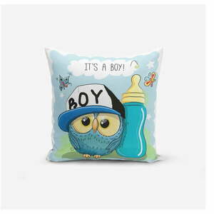 Gyerek párnahuzat 43x43 cm Boy Owl – Mila Home kép