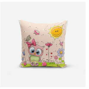 Gyerek párnahuzat 43x43 cm Pink Owl – Mila Home kép