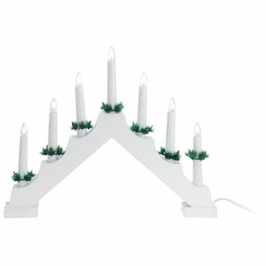 Candle Bridge karácsonyi gyertyatartó, fehér, 7 LED-es kép