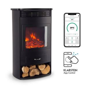 Klarstein Bormio Smart, elektromos kandalló, 950/1900 W, termosztát, heti időzítő, fekete kép