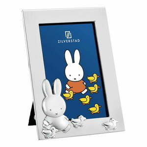 Ezüstszínű fém álló képkeret 7x10 cm Miffy – Zilverstad kép