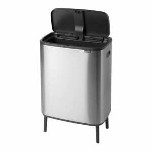 Matt ezüstszínű acél érintésre nyíló szemetes 60 l Bo Touch Bin Hi – Brabantia kép