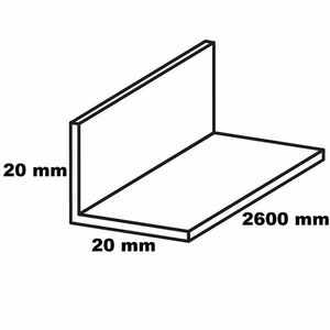 Sarokprofil pvc szürke 20x20x2600 kép