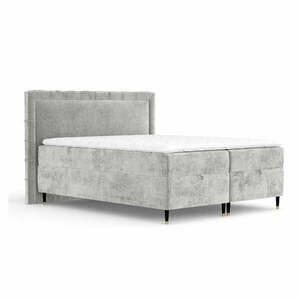 Világosszürke ágyneműtartós boxspring ágy 180x200 cm Voyage – Maison de Rêve kép