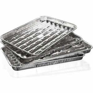 Téglalap alakú grill ALU tálcák 34x23 cm 4 db kép