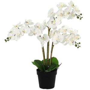 Mű orchidea 3 bimbós planta artf művirág cserépben 90 cm kép