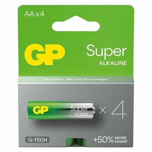 4 db alkáli GP Super LR6 (AA) elem kép