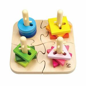 Hape kreatív fa puzzle, 19, 7 x 11, 6 x 19, 7 cm kép