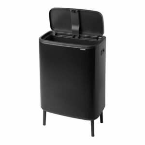 Matt fekete acél érintésre nyíló szemetes 60 l Bo Touch Bin Hi – Brabantia kép