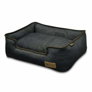 Sötétkék fekhely kutyáknak 41x71 cm Lounge Bed Denim Medieval Blue / Dark Chocolate L – P.L.A.Y. kép